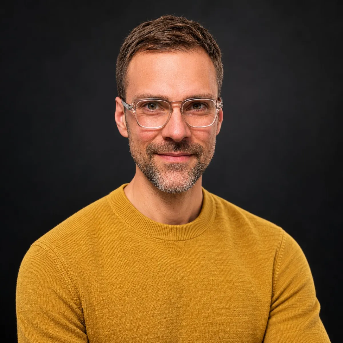 Willem Fasselt, Porträt vor dunklem Hintergrund